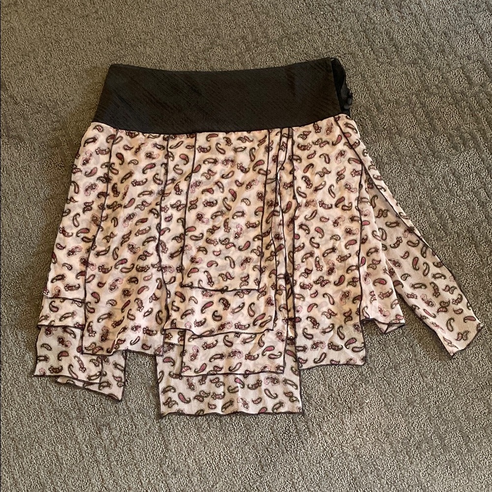 Diane von Furstenburg pink print skirt